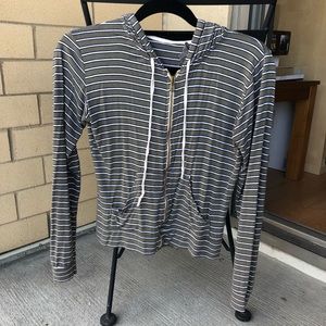 Don’t Ask Why striped crop sweatshirt